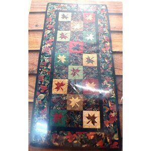 Tumbling Leaves Runner Paper Foundation Pattern By MH Designs 13" X 27.5"
